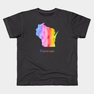 Wisconsin Tie Dye Kids T-Shirt